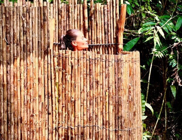 baño domo en el bosque glamping villavicencio